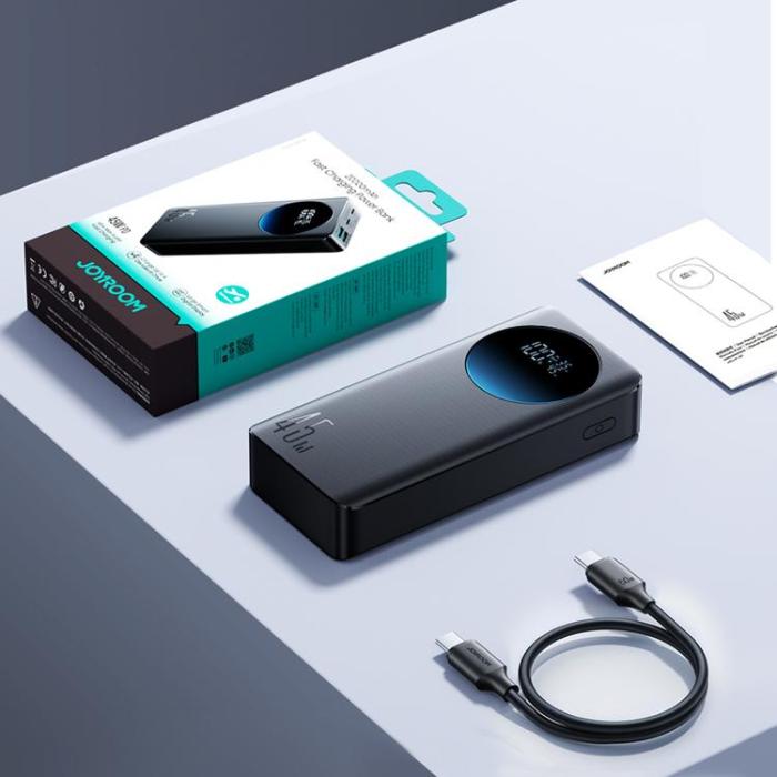 Joyroom - Joyroom Powerbank 20000 mAh 45W 2xUSB-A 2xUSB-C med Display - Svart