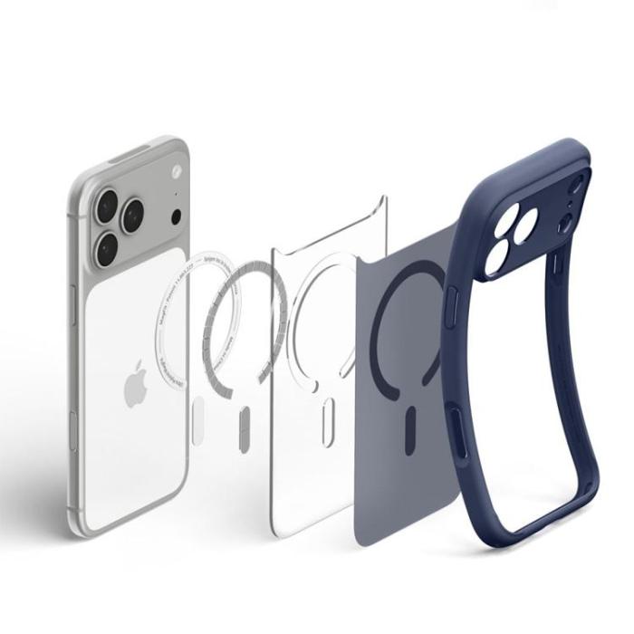 Spigen - Spigen Mobilskal För iPhone 18 Pro/17 Pro Magsafe Ultra Hybrid - Frost Djupblå