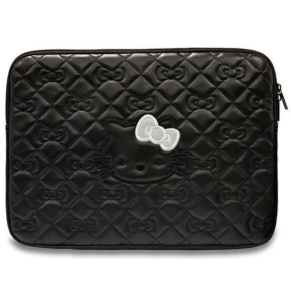 Hello Kitty Datorfodral 14"""" Zip PU Quilted Bows - Svart | 2353 | AlltMobil