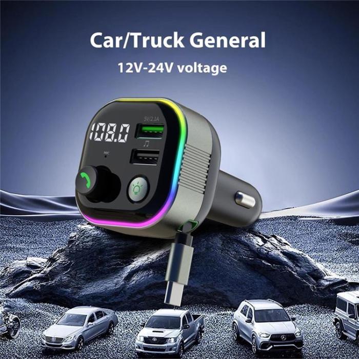 OEM - Billaddare 65W Snabbladdningsadapter med Bluetooth-Kompatibel MP3-Spelare GZ11