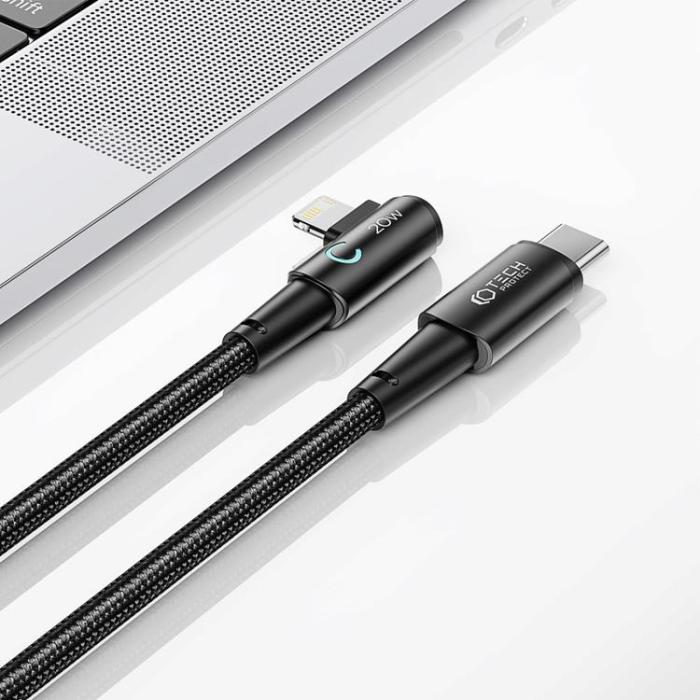 Tech-Protect - Tech-Protect USB-C till Lightning kabel Ultraboost 1m - Svart