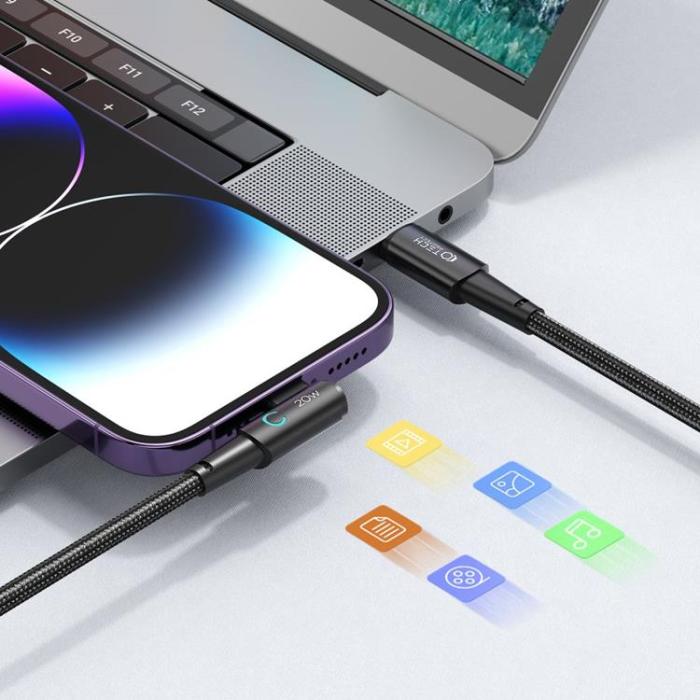 Tech-Protect - Tech-Protect USB-C till Lightning kabel Ultraboost 1m - Svart