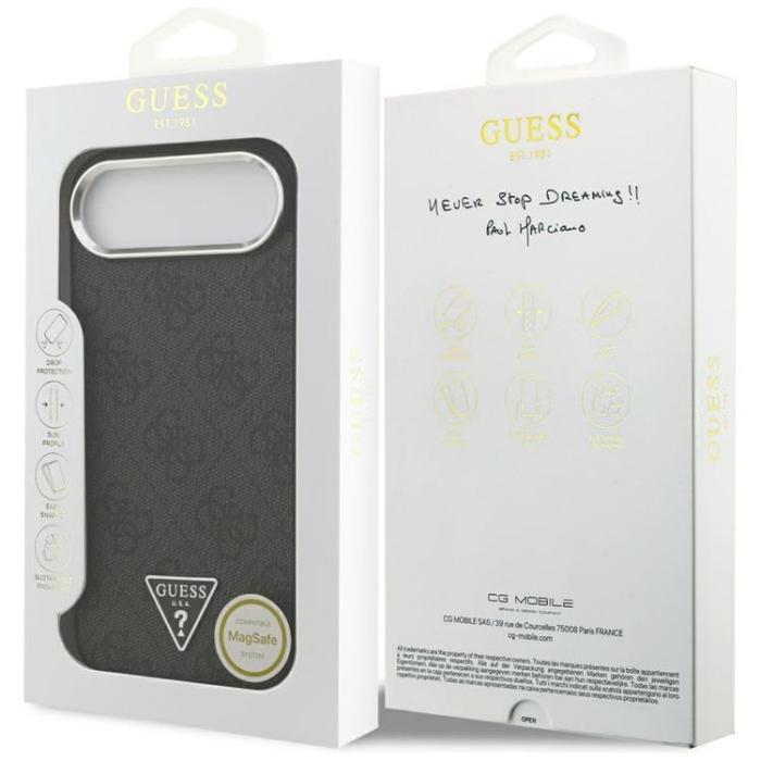 Guess - Guess iPhone 17 Air Mobilskal MagSafe 4G Triangle Logo - Silver