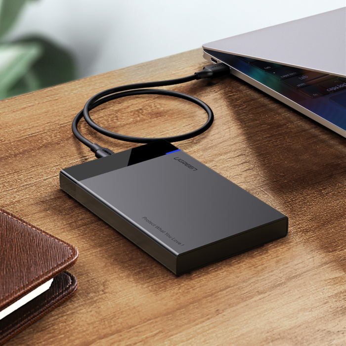 Ugreen - Ugreen 2.5'' SATA HDD Box USB 3.0 Drive - Svart