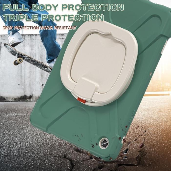 A-One Brand - Galaxy Tab A9 Plus Skal Kickstand Handle Grip - Emerald Grön