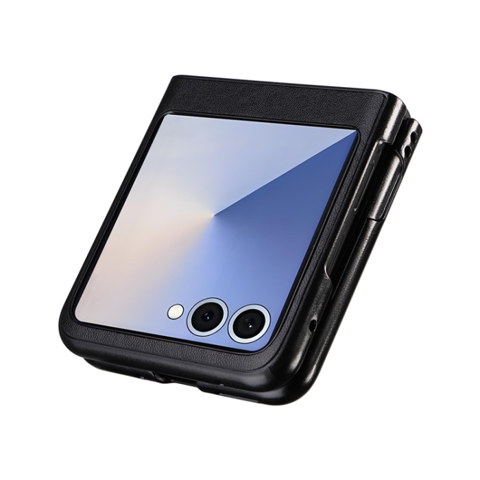 A-One Brand - Galaxy Z Flip 7 Mobilskal PU Läder Protective - Svart