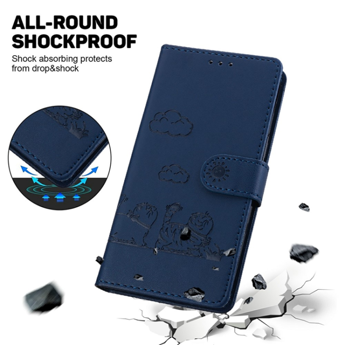A-One Brand - Sony Xperia 1 VII Plånboksfodral RFID Kitten Pattern - Blå
