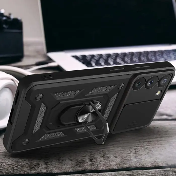 OEM - Galaxy A14 5G Skal med Ringhållare Hybrid Armor Camshield - Blå