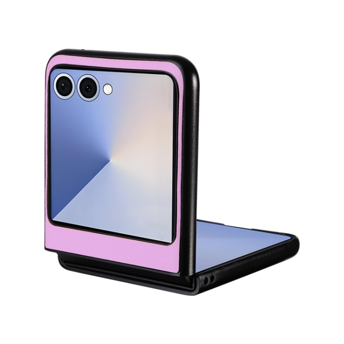 A-One Brand - Galaxy Z Flip 7 Mobilskal PU Läder Protective - Lila