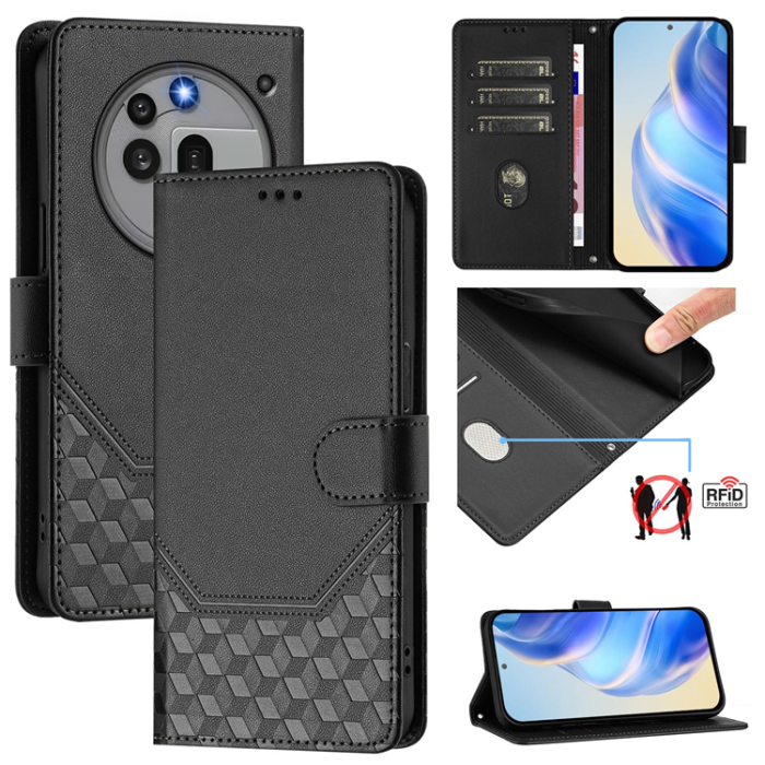 A-One Brand - Nothing Phone (3a) Pro Plånboksfodral Imprinted Honeycomb RFID