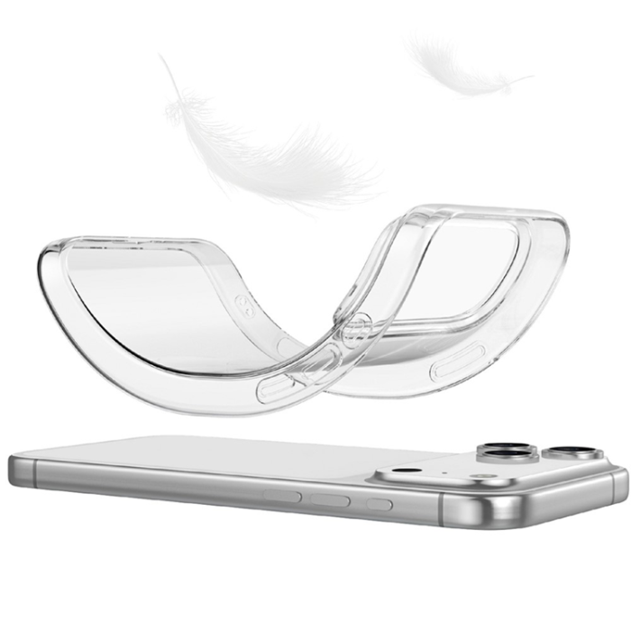 A-One Brand - iPhone 17 Pro Mobilskal TPU med Härdat Glas - Clear