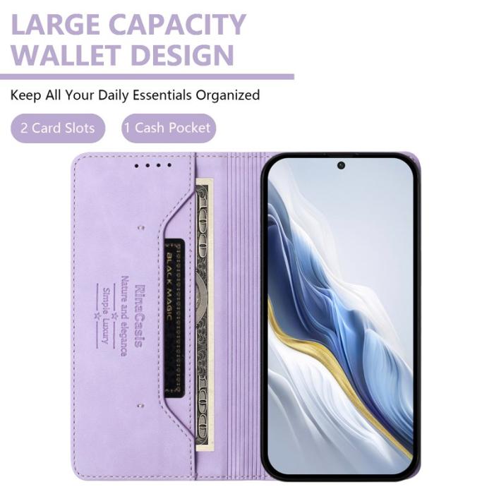 OEM - RINACASIS Samsung Galaxy A57 Plånboksfodral Konstläder RFID Skydd - Lila