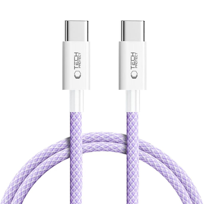 Tech-Protect - Tech-Protect USB-C till USB-C kabel Ultraboost 1m - Mauve