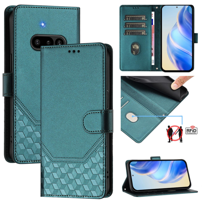 A-One Brand - Nothing Phone (3a) Plånboksfodral Imprinted Honeycomb RFID