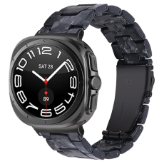 A-One Brand - Galaxy Watch 8/8 Classic (40/44/46mm) Armband Vattentät Acrylic - Svart Flower