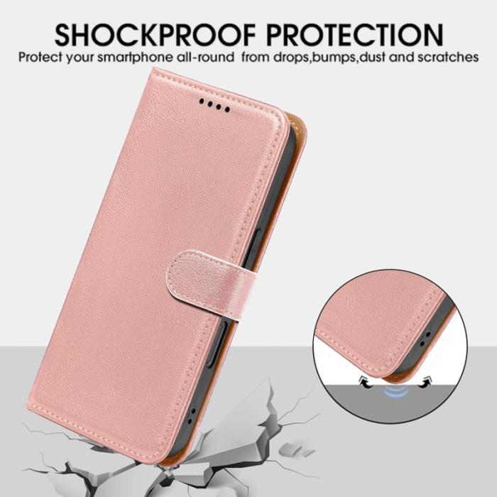 OEM - Samsung Galaxy A57 Fodral RFID Skydd Konstläder - Roséguld