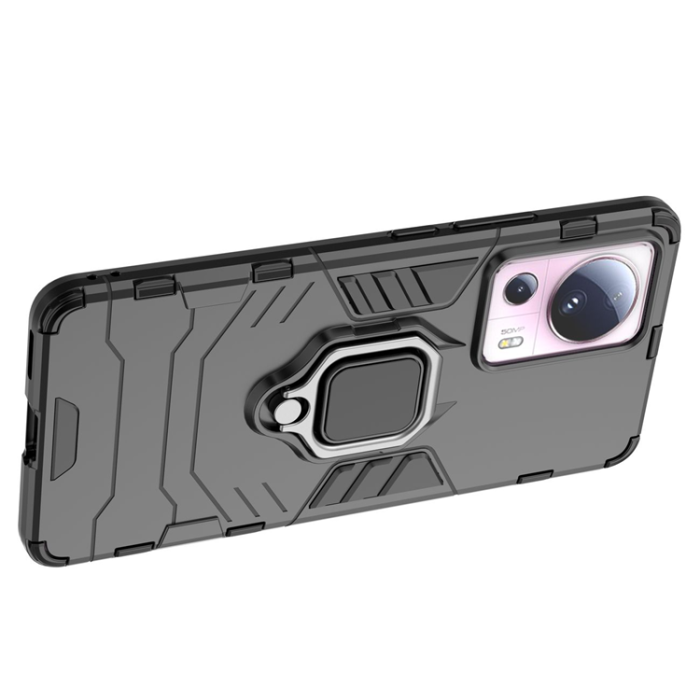 OEM - Xiaomi 13 Lite Mobilskal Ring Armor Magnetic Hållare - Svart