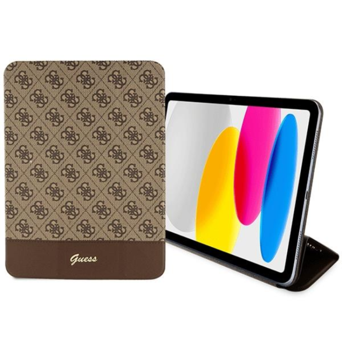 UTGATT - Guess iPad 10.9 (2022) Fodral 4G Stripe Allover - Brun