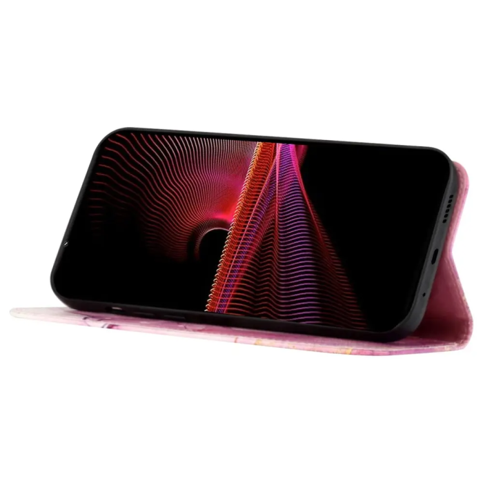 Taltech - Sony Xperia 10 IV Plånboksfodral Pattern Printing - Rosa 001