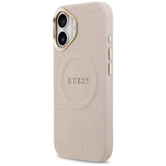 Guess - Guess iPhone 17 Mobilskal Magsafe Peony Hot Stamp - Rosa