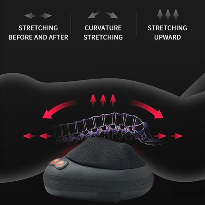 A-One Brand - 8-Node Massagekudde med Värme Plug-in - Svart