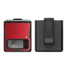 OEM - Galaxy Z Flip 4 Skal Belt Clip Holster - Röd