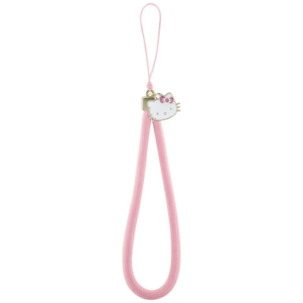 Hello Kitty Mobilrem Nylon Cord Kitty Head Charm – Rosa