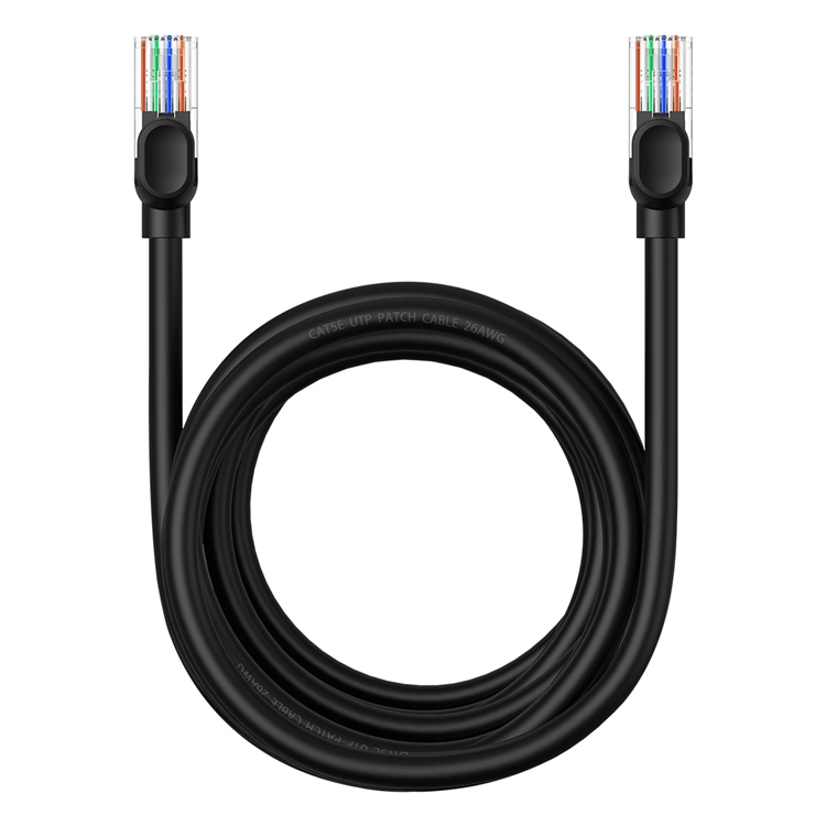 Baseus Cat 5 RJ-45 Ethernet-kabel 1000 Mb/s 5 m - Svart | 3541 | AlltMobil