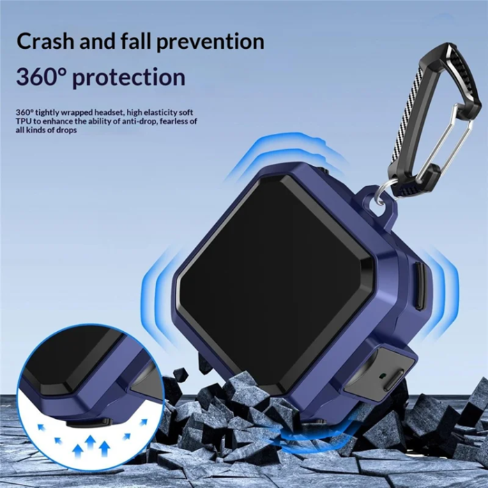 A-One Brand - Skal för Galaxy Buds 4/Buds 4 Pro Armor - Svart/Blå