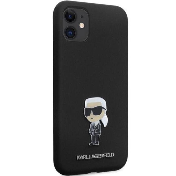 KARL LAGERFELD - KARL LAGERFELD iPhone 11/XR Mobilskal Silikon Ikonik Metal Pin