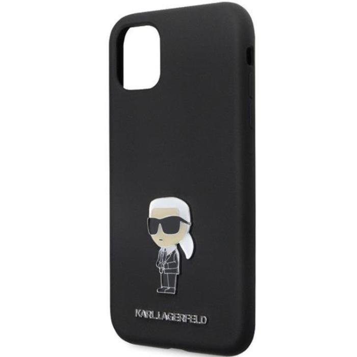 KARL LAGERFELD - KARL LAGERFELD iPhone 11/XR Mobilskal Silikon Ikonik Metal Pin
