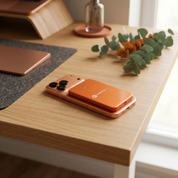Forcell - Forcell Powerbank 5000 mAh Magsafe 15W Superslim - Orange