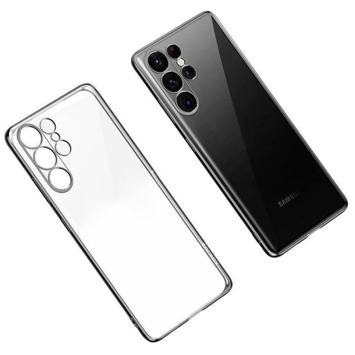 SULADA - SULADA TPU Mobilskal för Galaxy S23 Ultra, Klar - Svart