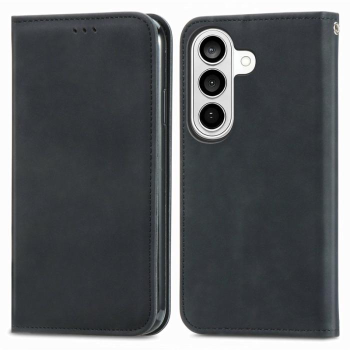 OEM - Mobilfodral för Samsung Galaxy S26 Plus Konstläder Magnetiskt - Svart