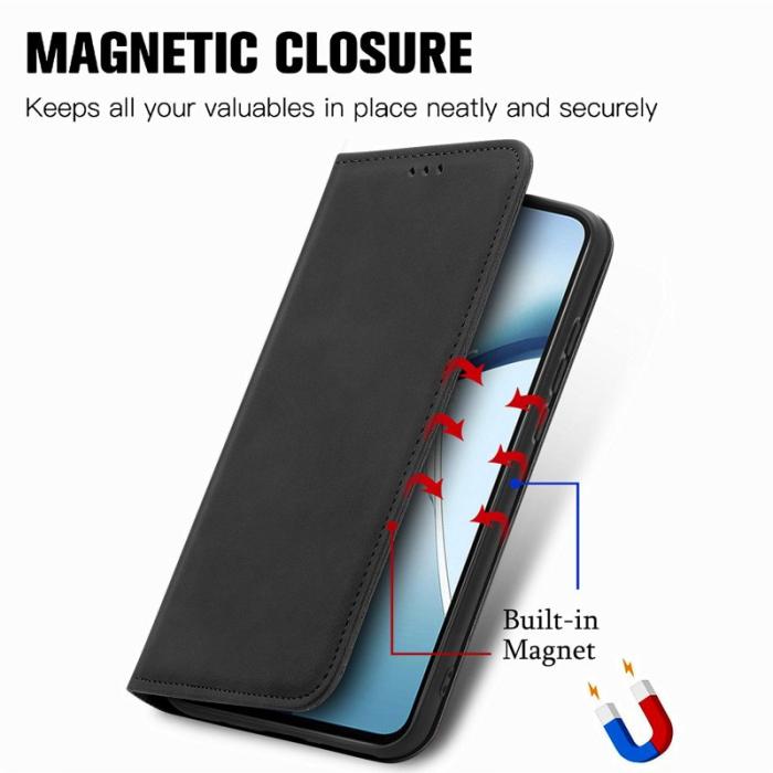 OEM - Mobilfodral för Samsung Galaxy S26 Plus Konstläder Magnetiskt - Svart