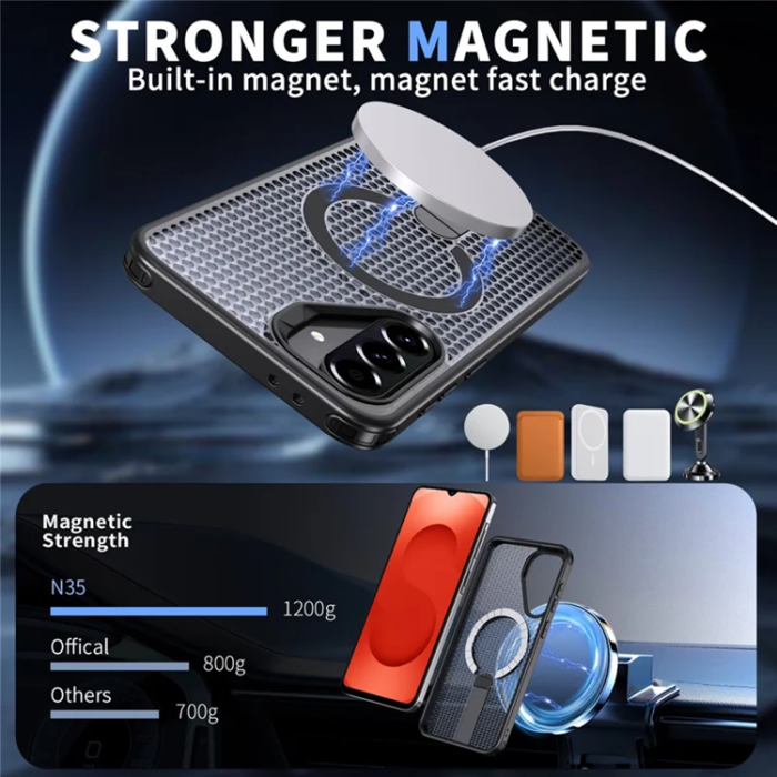 A-One Brand - Galaxy A26 5G Mobilskal Magsafe Grid Texture