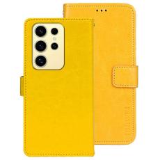 IDEWEI - IDEWEI Mobilfodral f&ouml;r Samsung Galaxy S26 Ultra Konstl&auml;der Kickstand - Gul