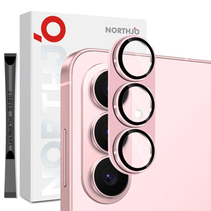 NORTHJO - NORTHJO Skärmskydd för Samsung Galaxy S26 Kameraskydd Tempererat glas - Rosa
