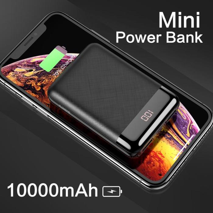 Floveme - Floveme Powerbank Mini Digital Display 10000mah - Svart