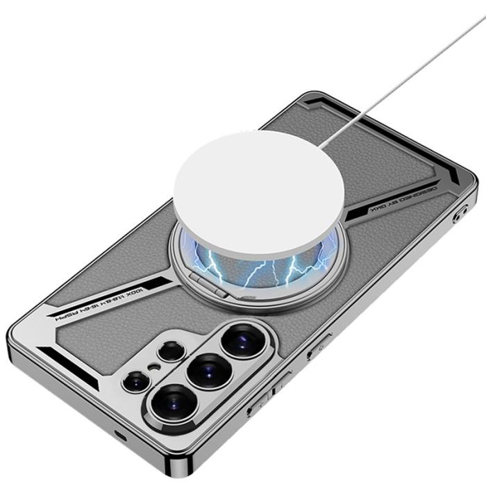 GKK - GKK Mobilskal för Samsung Galaxy S26 Ultra Magnetiskt TPU Kickstand - Grå