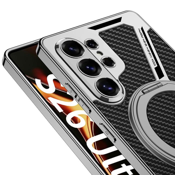 GKK - GKK Mobilskal för Samsung Galaxy S26 Ultra Magnetiskt TPU Kickstand - Grå