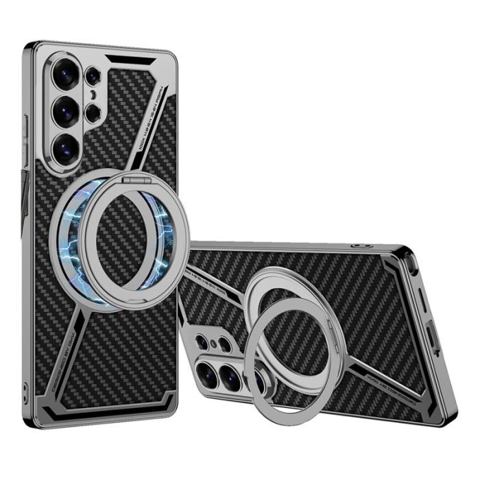 GKK - GKK Mobilskal för Samsung Galaxy S26 Ultra Magnetiskt TPU Kickstand - Svart