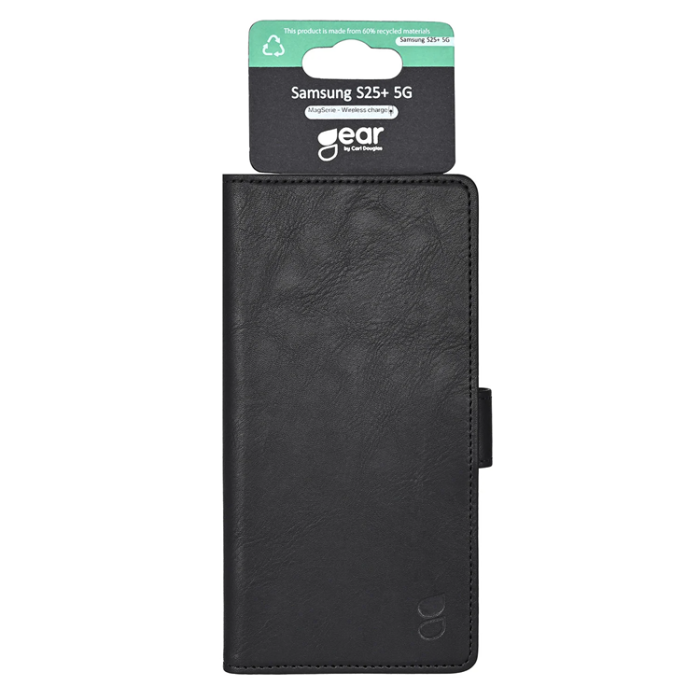 GEAR - Gear Galaxy S25 Plus Plånboksfodral 3 Kortfack Återvunnen - Svart