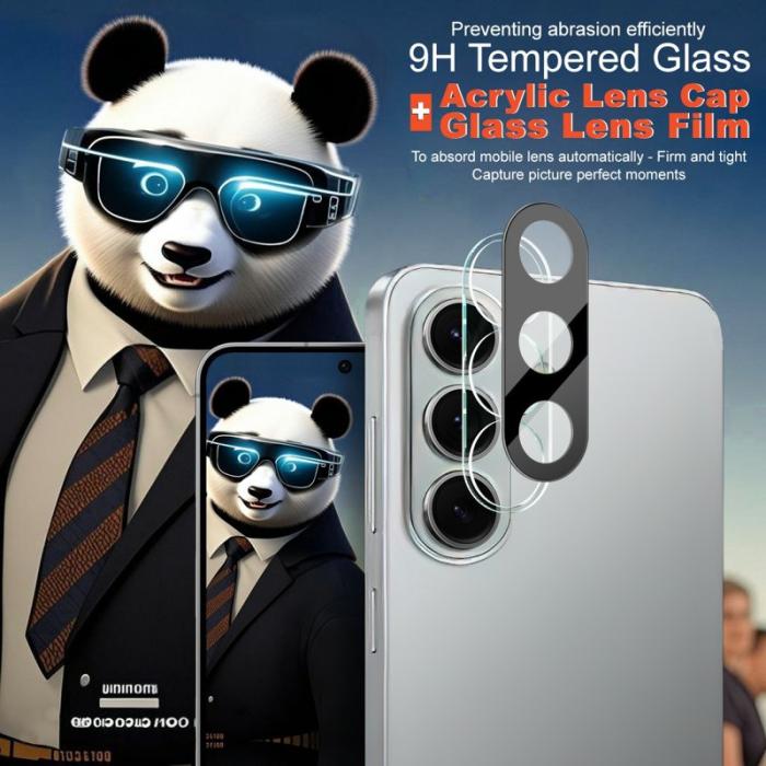 Imak - Imak Skärmskydd för Samsung Galaxy S26 Härdat glas med linsfilm - Svart