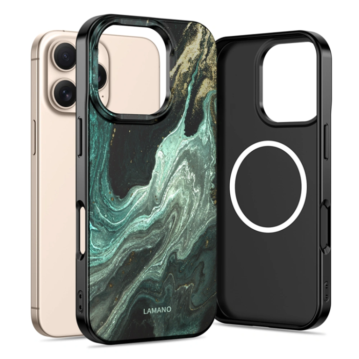 Tech-Protect - Tech-Protect iPhone 16 Pro Max Mobilskal Magsafe Lamano - Verde Aura