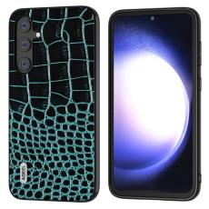 ABEEL - ABEEL Mobilskal till Samsung Galaxy S23 FE i &auml;kta l&auml;der - Bl&aring;