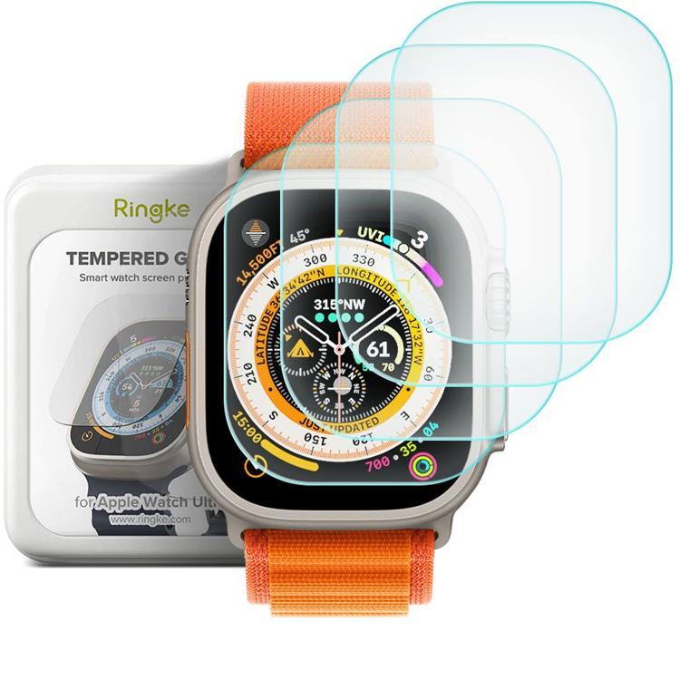 [4-Pack] Ringke Apple Watch Ultra (49mm) Härdat Glas Skärmskydd - Clear | 5468 | AlltMobil
