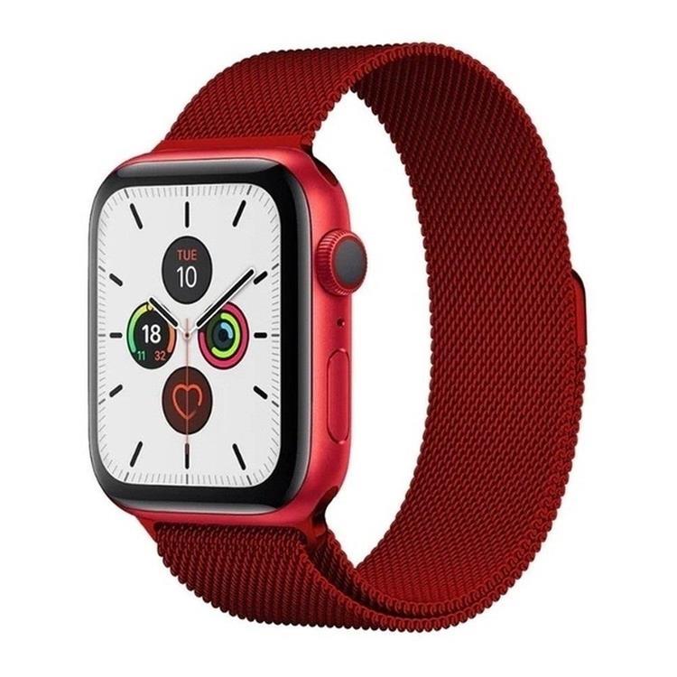 Apple Watch 2/3/4/5/6/SE (38/40mm) Armband Magentic - Röd