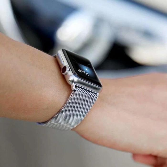 OEM - Apple Watch 2/3/4/5/6/SE (38/40mm) Armband Magentic - Röd
