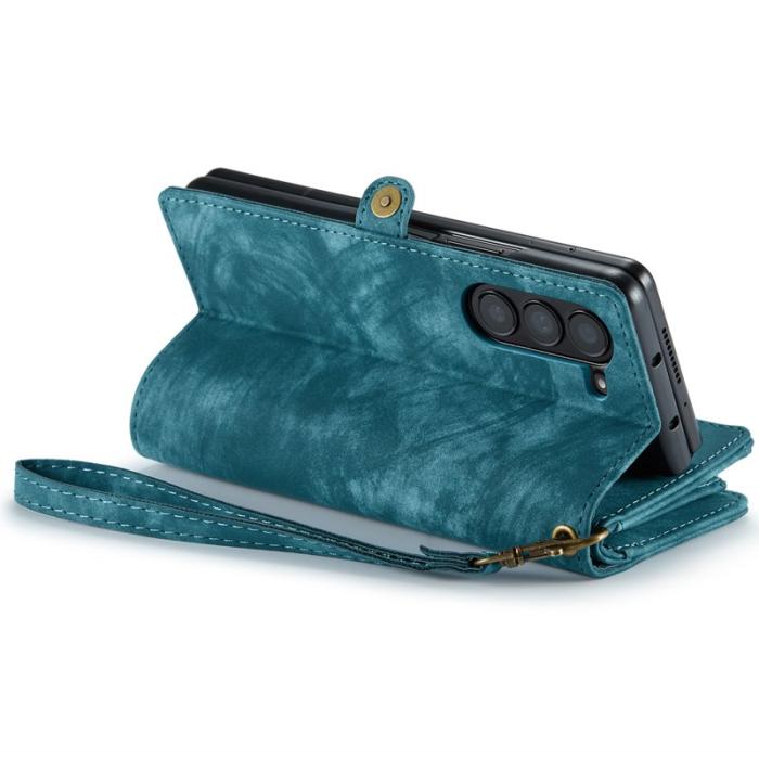 Caseme - CASEME 008 Konstläder Plånboksfodral för Samsung Galaxy Z Fold5 5G - Blå